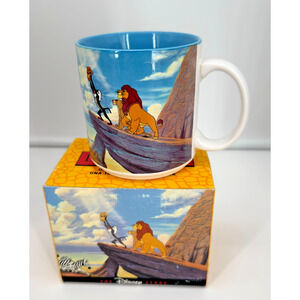 Vintage Walt Disney The Lion King Circle Of Life Collectible Coffee Mug and Box